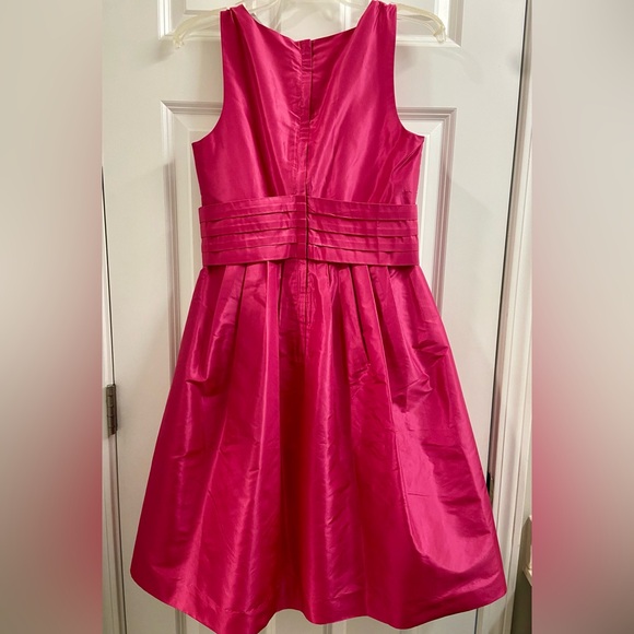 NWT Banana Republic Mad Men Betty Dress 60's Women's Pink Fushia Silk Size 6 - Picture 3 of 11